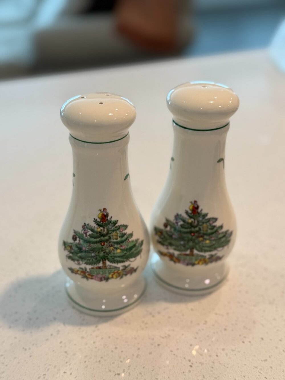 Spode Christmas Tree Oversized Salt & Pepper Shaker Set